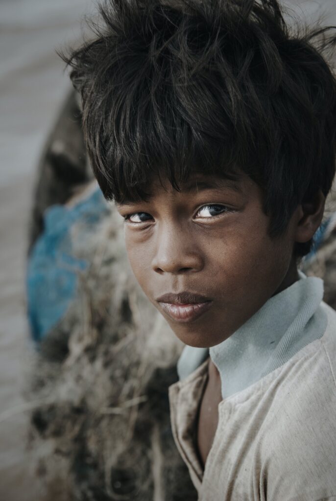 Portrait of a Cambodian boy